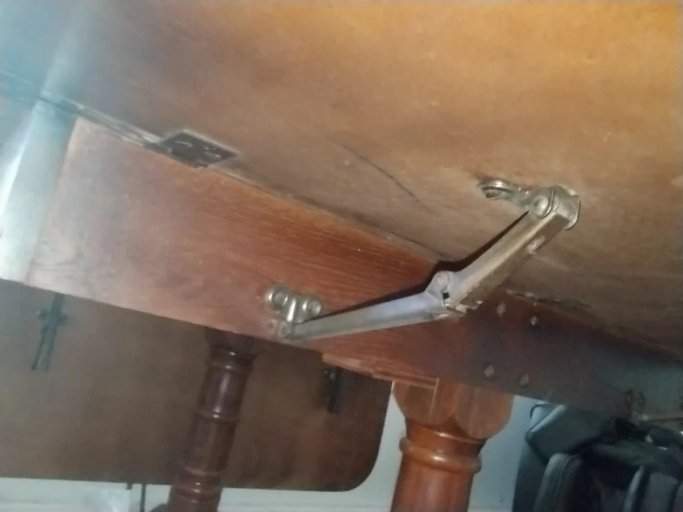 Duncan Phyfe, Mesa Marrón Antigua, Buen Estado, Adición Plomo Funciona perfectamente Foto 4 de 4