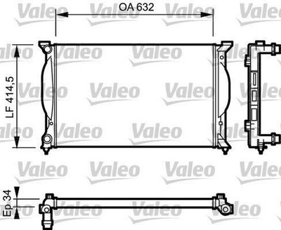 VALEO 732963 Kühler Wasserkühler Motorkühler für AUDI A4 Avant (8ED, B7)