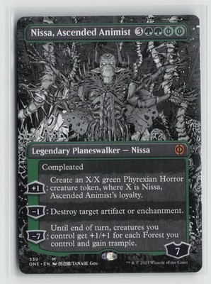Nissa, Ascended Animist 339 Borderless Phyrexia: All Will Be One ONE MTG Magic