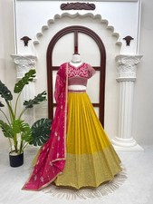 Attractive Designer Faux Georgette Lehenga Choli With Dupatta For Wedding Wear