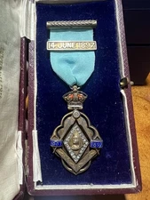 Masonic Victorian Medal In Sterling Silver