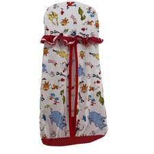 Dr. Seuss Diaper Stacker Unisex Baby White Red Character Print Nursery Organizer