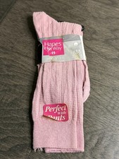 Vintage 1994 Hanes Her Way Slouch Socks Cotton Made USA Size 9-11 Pink Tall