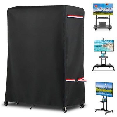 59 Inch Waterproof Outdoor TV Trolley Cover,Heavy Duty 600D Rolling TV Stand ...