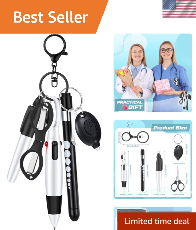 6 Pcs Nurse Pen Set Include Permanent Marker Pen Retractable