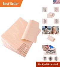 Soft Rubber Tattoo Practice Skin - 10pcs 8x6in, Water Resistant Durable