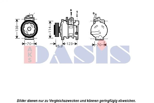 Aks Dasis Kompressor, Klimaanlage 851552N FüR Audi-image