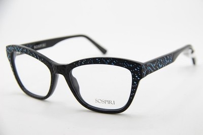 NEW SOSPIRI FEDE NRB TRANSLUCENT PURPLE BLUE CRYSTALS AUTHENTIC EYEGLASSES 51-17
