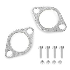 2PCS Exhaust Flange Gasket, 2Inch 2 Bolt Gasket, Replaces OEM 120 2Inch Silver
