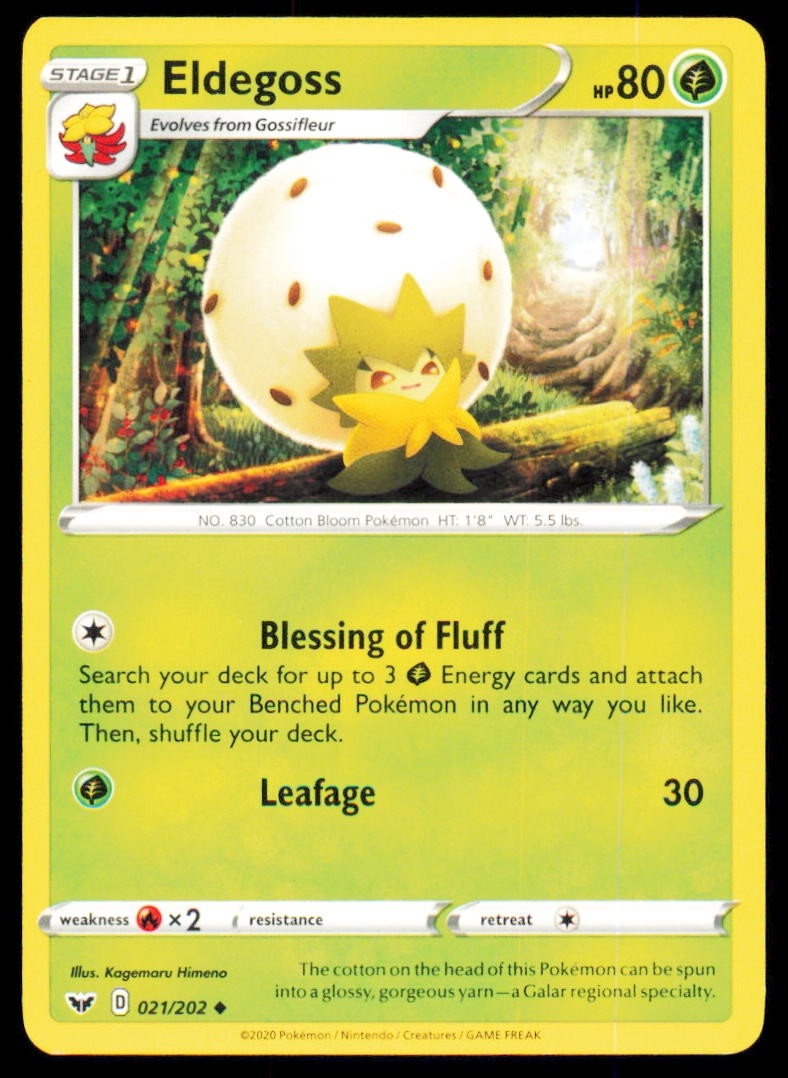 Eldegoss Uncommon SWSH01: Sword & Shield Base Set 021/202 LP