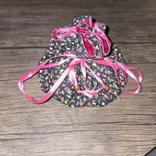 Drawstring Jewelry Bag 8 Sm Pockets LG Center Pocket Floral Pink