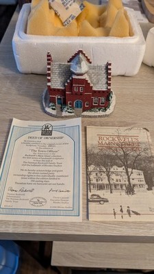 Norman Rockwell's Main Street Landmark Sculptures ''THE TOWN OFFICES'' 1989