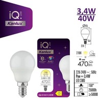 ŻAróWka ŹRóDłO śWiatłA Led E14 IQ-LED G45E14 3,4W-WW 470Lm 2700K Barwa CiepłA 3