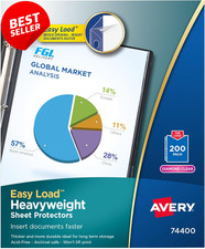 Diamond Clear Heavyweight Sheet Protectors Easy Load 200 Pack 8.5" x 11" - US
