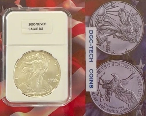 2005 $1 American Silver Eagle Dollar BU 1 oz .999 Fine Silver