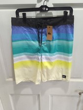 NWT Quiksilver Men's 29" / 18" Swim Trunks Board Shorts 49 MSRP Dark Shadow