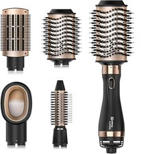 Nicebay Hair Dryer Brush Blow Brush in One Hot Air Brush CT-536 - BLACK/GOLD