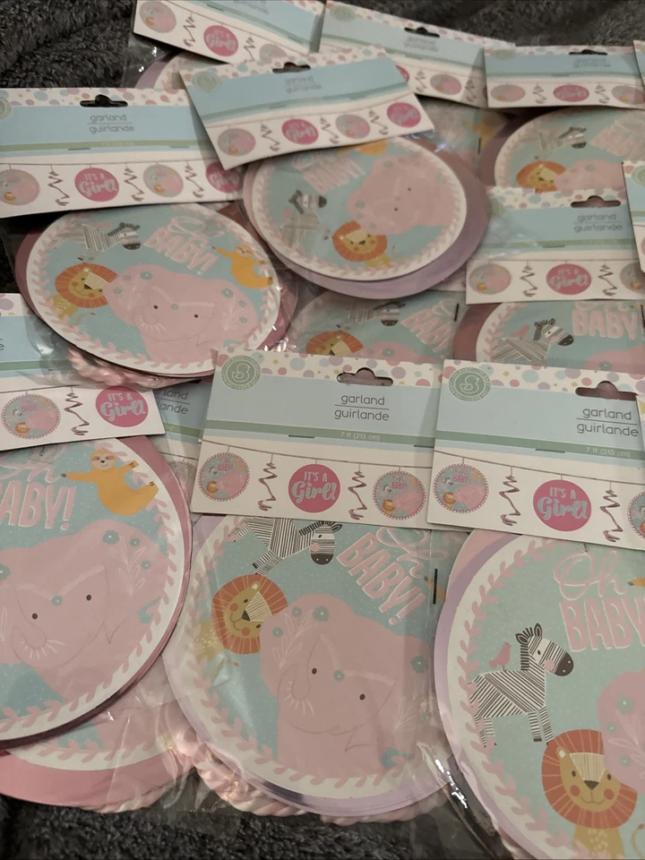 Lote de 23 Oh Baby! Guirnaldas de baby shower It’s a Girl nuevas en paquete Foto 3 de 4