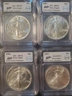 1986-1989 $1 American Silver Eagle ICG MS70 4-Coin Set ~ 1986 1987 1988 1989