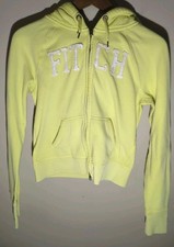 Abercrombie  Fitch Y2K Women's Yellow Full Zip Muscle Fit 'FITCH' 'NY' Hoodie L