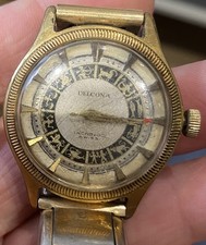 Delcona Incabloc Swiss Uhr Mit Horoskop Sehr Selten Zodiac Sternzeichen 