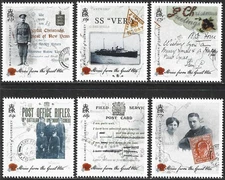 2015 Guernsey Sg 1589/1594 Stories of the Great War (2nd series) MNH