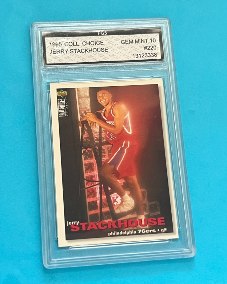 1995-96 Upper Deck Collector's Choice - Jerry Stackhouse #220 GEM MINT 10 (RC)