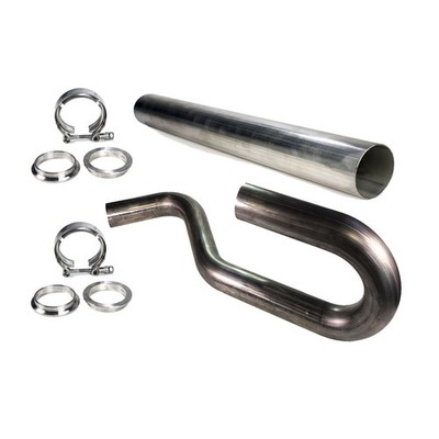 System1 Designs 3'' OD 304 SS 180 Degree + U L Degree Mandrel Bend Pipe V-Band Cl