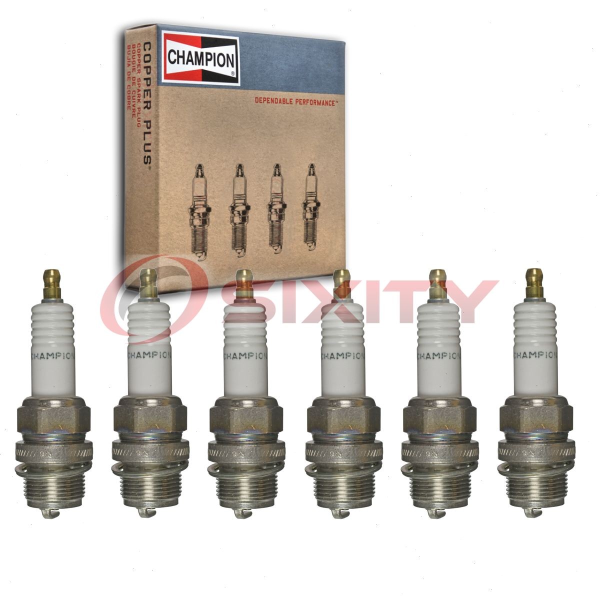 6 pc Champion Industrial Spark Plugs for 1926 Chrysler Series G-70 Ignition od