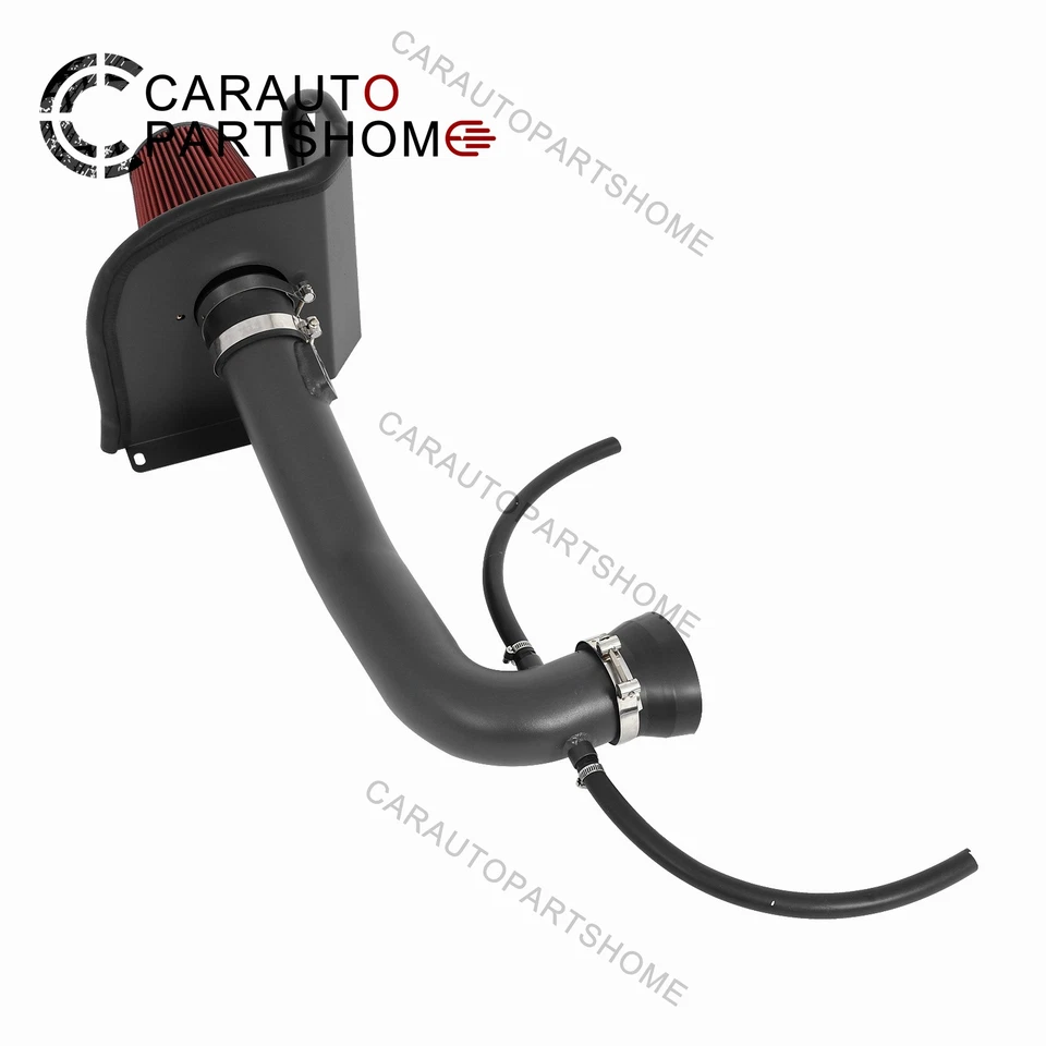 Sistema de admisión de aire frío negro protector térmico para Chevy GMC 1500 14-18 5,3 L 6,2 L V8 Foto 3 de 4