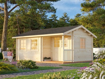 Gartenhaus Holz 44mm SALLY 530x400cm 44mm Wände Blockhaus Gerätehaus