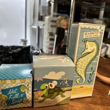 VTG Avon Soaps Theme Lot Of 3 Soap net full of soap seabiscut turtle