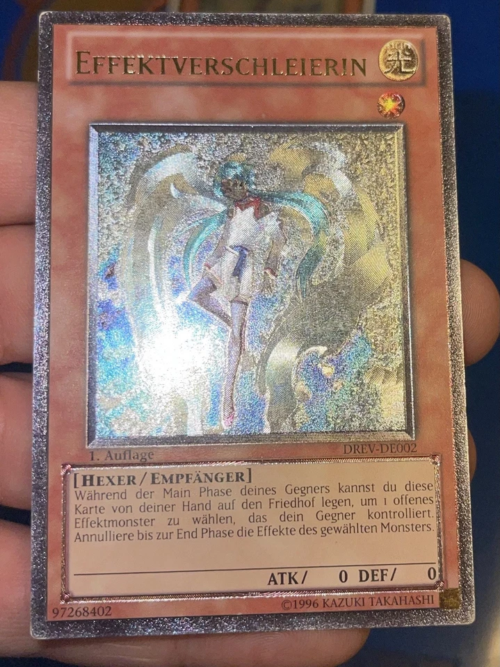 2x 1st and unlim Ed Ultimate Rare DREV-EN002 Effect Veiler German & Italian - Image 2 of 4