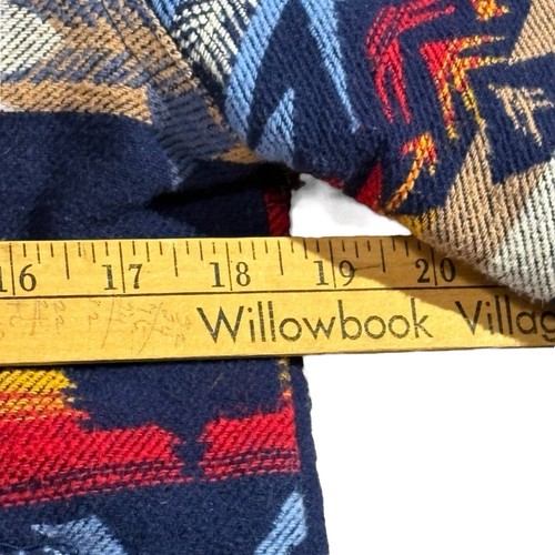 Giacca Denim Rock & Roll Uomo S Blu Coperta Bomber Azteco Sud Occidentale Geometrico - Foto 9 di 14