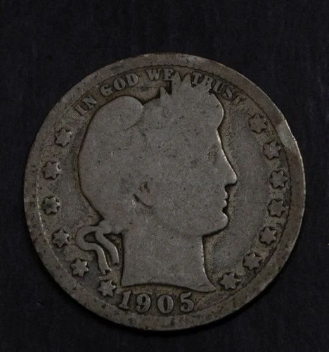 1905 Barber Quarter Good  Lot F 836