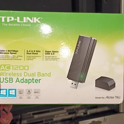 TP-LINK Archer T4U AC1200 Dual-Band USB 3.0 Wireless Adapter 867Mbps for PC