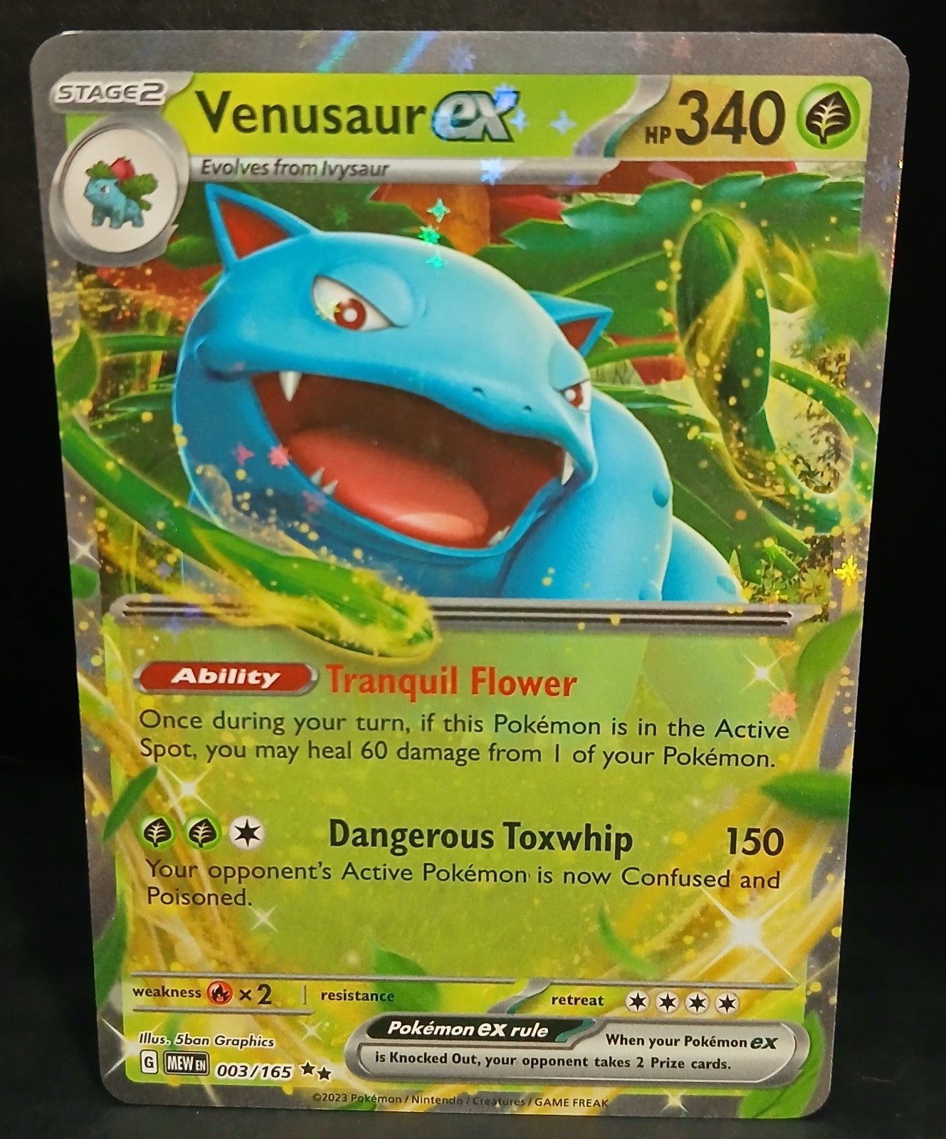 Venusaur ex 003/165 Sv: Scarlet & Violet 151 Holo