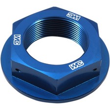 Works Steering Stem Nut - Blue for Yamaha 24-...