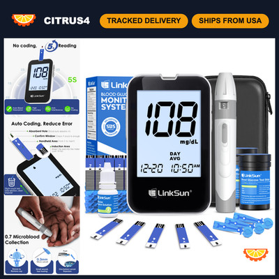 Blood Sugar Testing Kit - 100 Glucose Strips & Lancets for Diabetics, Seniors