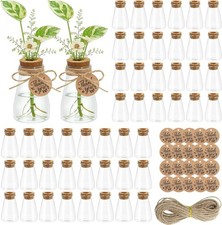 48PCS Plant Propagation Stations 3.35'' Plastic Propagation Jars Clear Vase  Cl