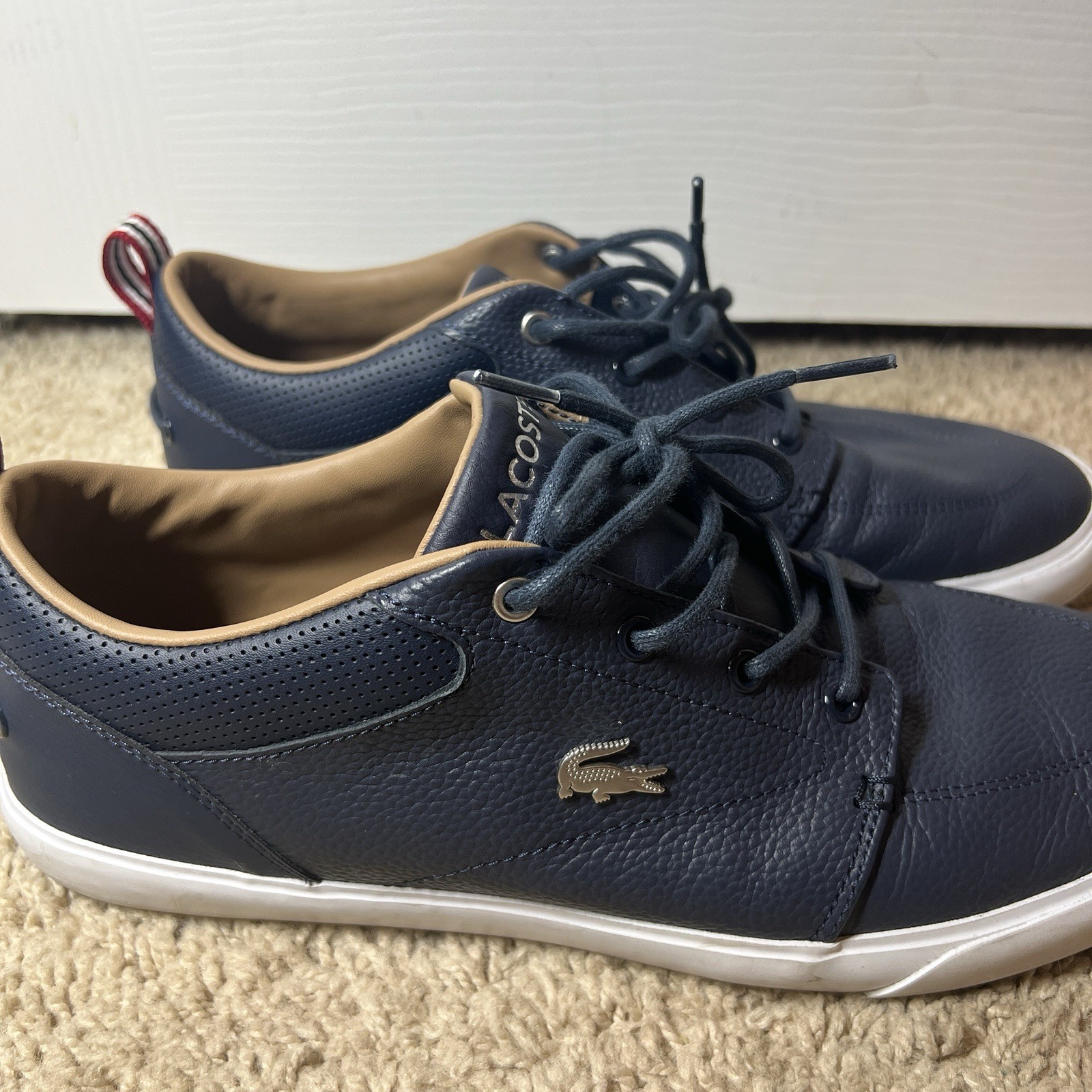 Lacoste Bayliss 119 1 U Sneakers Black Lace-Up Preppy Nautical Leather Uppers 10 thumbnail 2