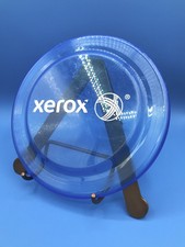 Vintage Xerox Flying Disc - translucent light blue frisbee