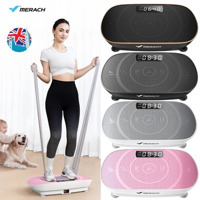 Merach Vibrationsplatte Leiser Körpershaker Massagegerät Trainingsgerät für Zuhause