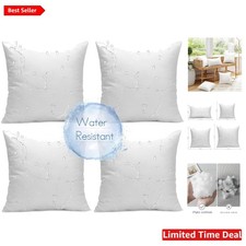 18 x 18 Waterproof Throw Pillow Inserts - Hypoallergenic Comfort Set