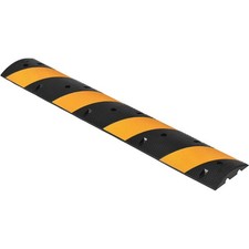 Global Industrial Rubber Speed Bump 72" Portable Yellow Stripes