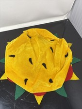Hamburger hat novelty costume velour