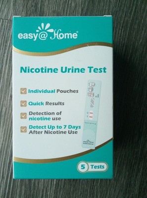 easy @ home Nicotine Urine Test 5 Pack Individual Patches Rapid Detection