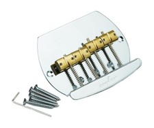 Bass Bridge String Spacing 19.3mm, 4 String Fixed Bass Bridge with Solid Bras...