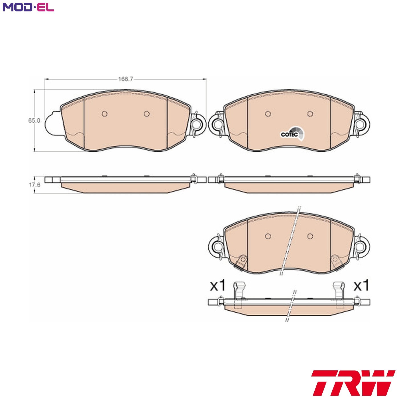 BRAKE PAD SET DISC BRAKE GDB2006 FOR FORD TRANSIT/Van/Platform/Chassis 2.4L 4cyl