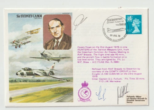 20/7/1976 UK GB Cover - Sir Sydney Camm - HANDSIGNED